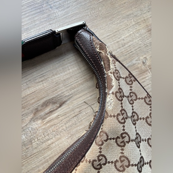 AUTHENTIC GUCCI GG Brown Monogram Canvas Bag Vintage Y2K - Picture 7 of 12